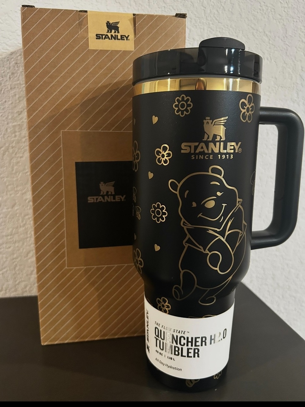 Stanley Winnie the Pooh, Black & Gold, 40oz Tumbler